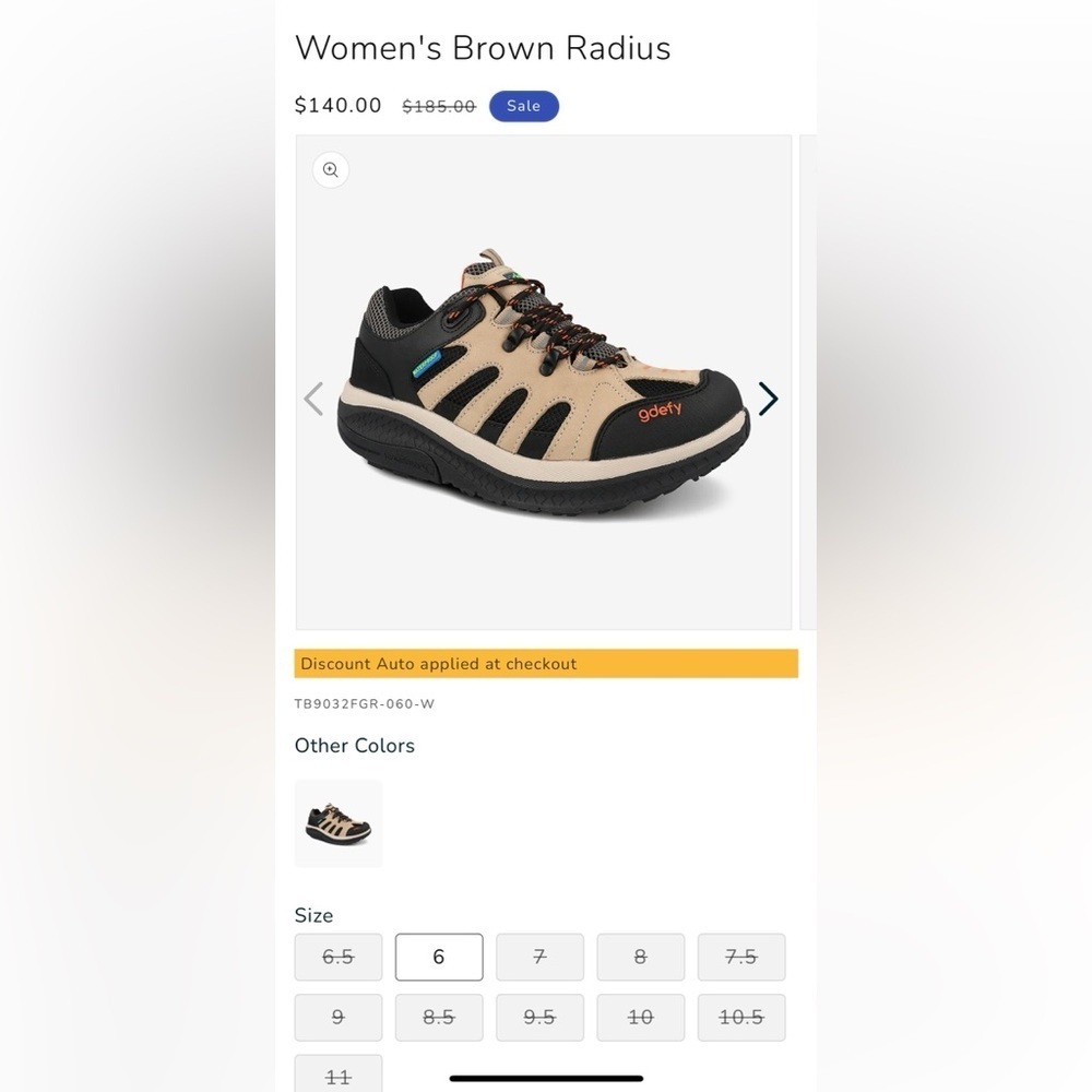 Gravity Defyer GDefy Radius Women’s Walking Shoes with Arch Support size 8.5